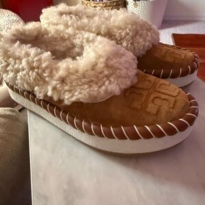 Tory Burch Fur Slippers